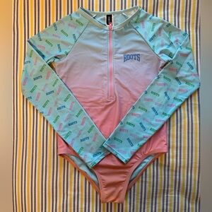 NWOT Roots Multi Color long sleeve Swimwear